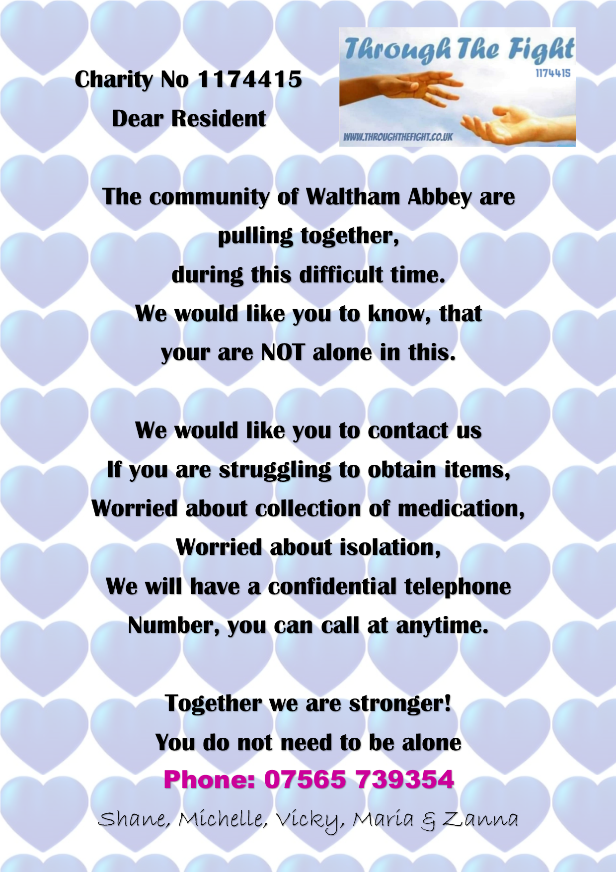 Waltham Abbey Pulling Together Through The Fight Charity Foundation